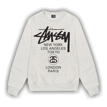 【Stussy】STU アップリケ フーディ Ash Heather Stussy Basic Hoodie Ash Heather Men's - US
