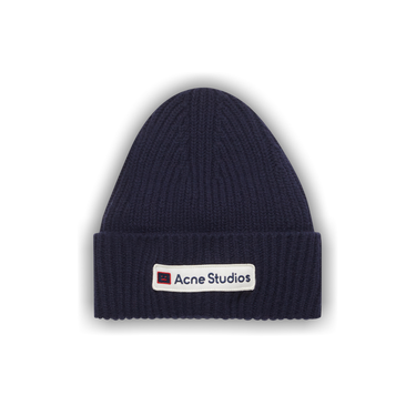 Buy Acne Studios Logo Patch Wool Beanie 'Navy' - C40102 GOAT NAVY