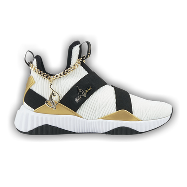 Buy Baby Phat x Wmns Defy Mid White Black Gold 387663 01