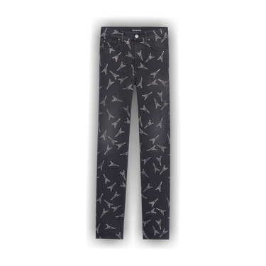 Buy Balenciaga Eiffel Tower Print Slim Jeans Black 571423 TEW17 1103 GOAT
