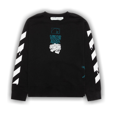 Buy Off White Dripping Arrows Incompiuto Crewneck Black White OMBA037R20E300051001 GOAT