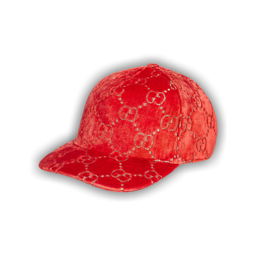 Buy Gucci Velvet GG Logo Baseball Cap 'Red' - 527075 3HD87 6400 | GOAT