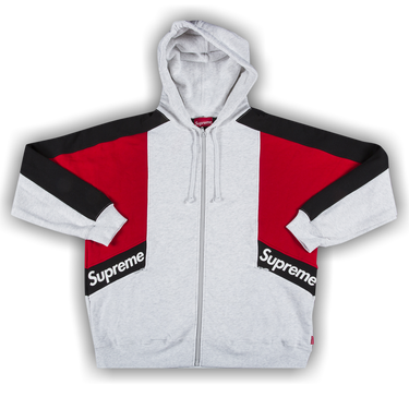 Buy Supreme Color Blocked Zip Up Hooded Sweatshirt 