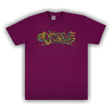 Buy Supreme Paint Logo Tee 'Magenta' - SS20T36 MAGENTA | GOAT
