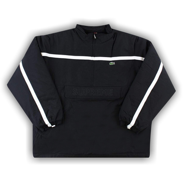 Buy Supreme x Lacoste Puffy Half Zip Pullover 'Black' - FW19J6