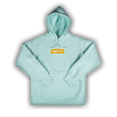 Buy Supreme Box Logo Hooded Sweatshirt 'Ice Blue' - FW17SW10