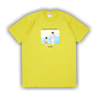 Buy Supreme Heaven And Earth Tee 'Sulfur' - FW19T9 SULFUR | GOAT