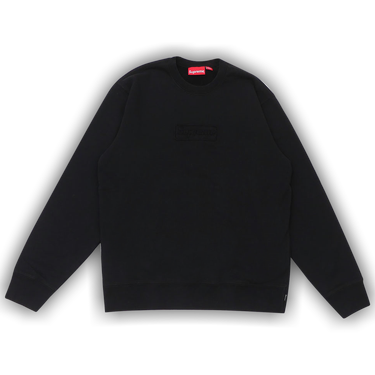 Buy Supreme Cutout Logo Crewneck 'Black' - SS20SW70 BLACK | GOAT CA