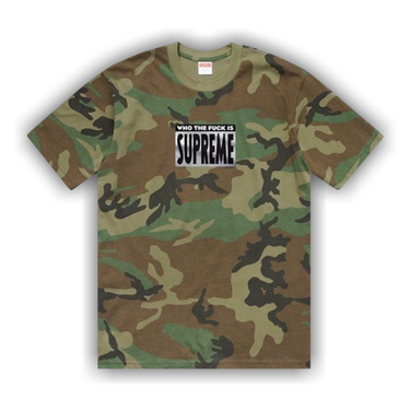 Buy Supreme Who The Fuck Tee 'Woodland Camo' - SS19T53 WOODLAND