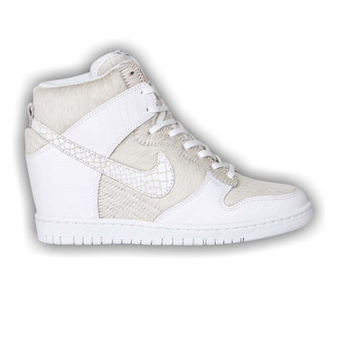 nike sky high wedge white