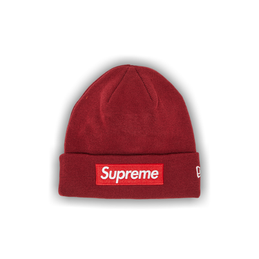 Buy Supreme x New Era Box Logo Beanie 'Cardinal' - FW22BN10