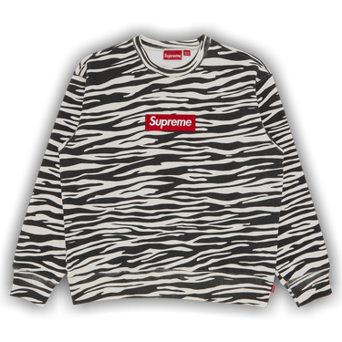 Supreme Box Logo Crewneck 'Zebra'