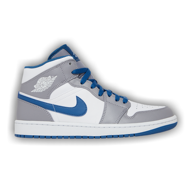 AIR JORDAN 1 MID (CEMENT GREY/WHITE-TRUE BLUE) –