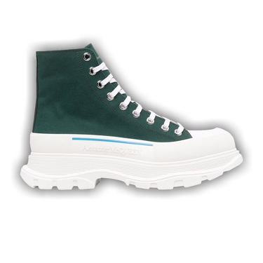 スニーカー alexander mcqueen Sea green leather Tread Slick sneakers Alexander Mcqueen NEW ALEXANDER MC QUEEN SHOES 627225 THREAD
