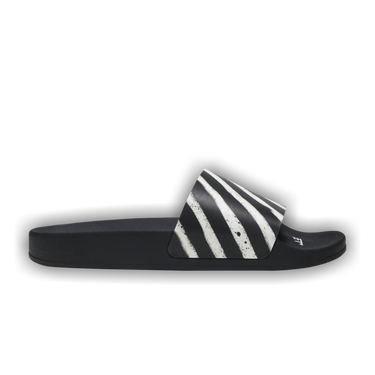 Buy Off-White Spray Stripes Slider 'Black White' - OMIA087R19C22037 1001 |  GOAT