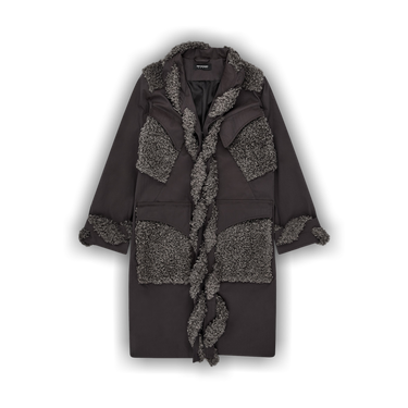 Buy Kiko Kostadinov Braided Trim Coat 'Cinder/Steel Grey