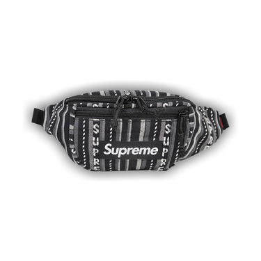 Buy Supreme Woven Stripe Waist Bag 'Black' - SS20B10 BLACK | GOAT