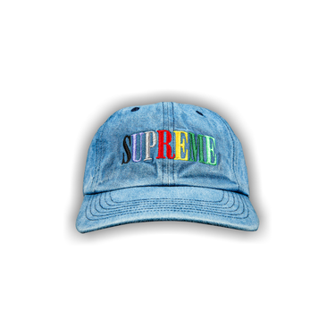 Buy Supreme Multi Color Logo 6-Panel 'Light Denim' - FW20H65 Buy Supreme Multi Color Logo 6-Panel 'Light Denim' - FW20H65