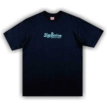 Buy Supreme Stay Positive Tee 'Navy' - FW20T17 NAVY | GOAT
