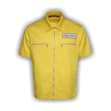 【関税込み】PALM ANGELS SATIN SHIRT Buy Palm Angels Paradise Palm Workwear Shirt 'Vibrant/Yellow
