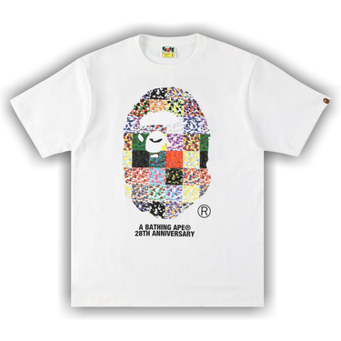 A Bathing Ape Anniversary T-Shirt 4缶セット Buy BAPE 28th Anniversary Ape Head T-Shirt 'White' - 1H20
