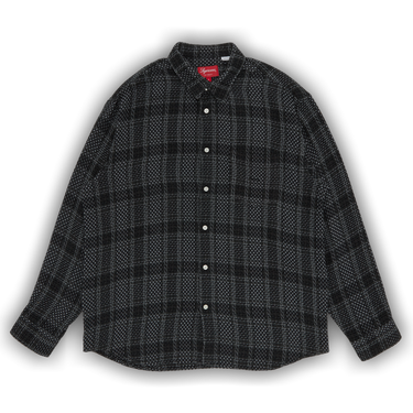 Buy Supreme Basket Weave Plaid Shirt 'Black' - SS23S20 BLACK | GOAT