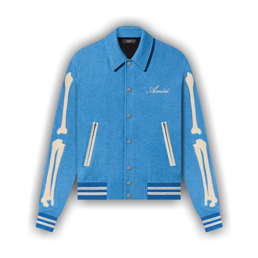 Buy Amiri Bones Varsity Jacket 'Varsity Blue' - PS23MOS002