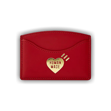 小物 HUMAN MADE LEATHER CARD CASE HEART Buy Human Made Leather Card Case 'Red' - HM25GD060 RED | GOAT