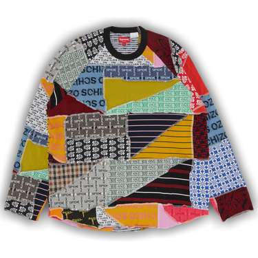 Buy Supreme Patchwork Jacquard Long-Sleeve Top 'Multicolor