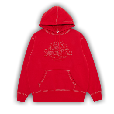 Supreme x Timberland Hooded Sweatshirt 'Red' | GOAT