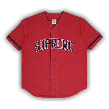 Supreme Red Rum Baseball Jersey Natural Men's - SS19 - US