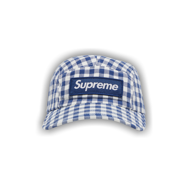 Buy Supreme Gingham Camp Cap 'Navy' - SS23H83 NAVY | GOAT