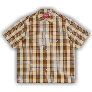 Buy Supreme Metallic Plaid Short-Sleeve Shirt 'Brown' - SS23S5
