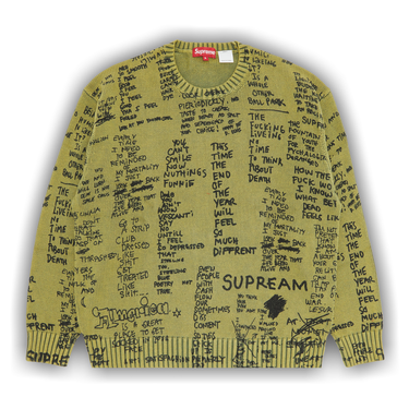 Supreme Gonz Poems Sweater S オリーブ 1204029_00.png.png