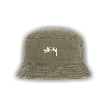 Buy Stussy Washed Stock Bucket Hat 'Olive' - 1321086 OLIV | GOAT