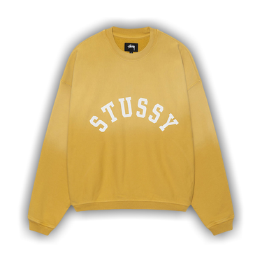 Size m Stussy Sun Faded Oversized Crew 'Yellow'