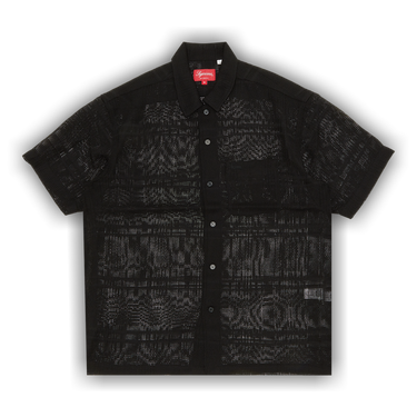 Buy Supreme Mesh Stripe Short-Sleeve Shirt 'Black' - SS23S4