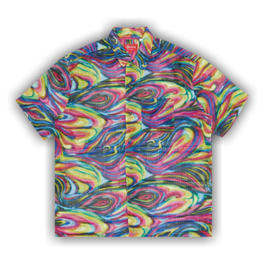 Buy Supreme Mesh Stripe Short-Sleeve Shirt 'Multicolor' - SS23S4