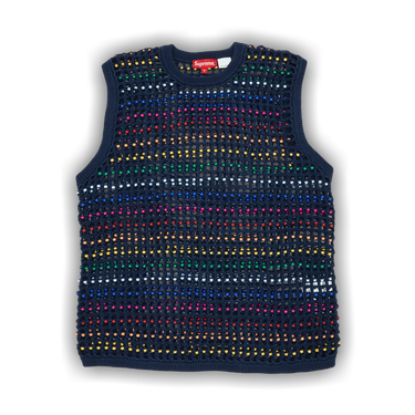 Buy Supreme Beaded Sweater Vest 'Navy' - SS23SK19 NAVY | GOAT
