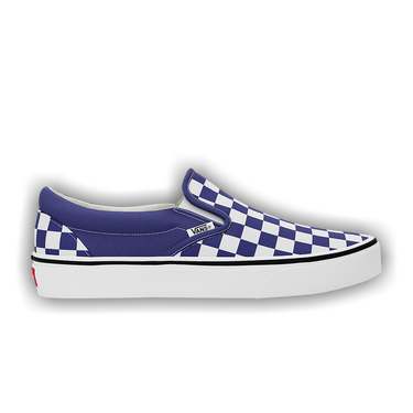 Vans checkerboard slip on estate blue hot sale