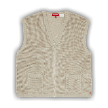 Buy Supreme Dragon Zip Up Sweater Vest 'Stone' - SS23SK21 STONE | GOAT