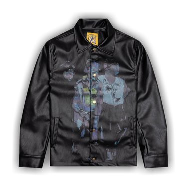Buy KidSuper Blue Street Hooligans Faux Leather Jacket