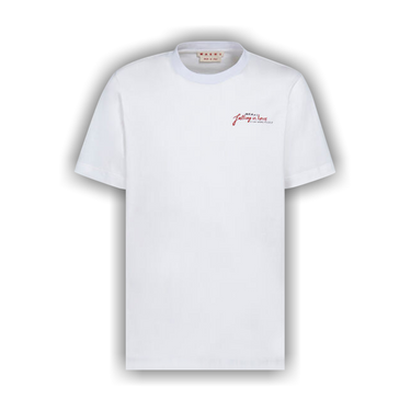 ■MARNI■ Logo Short Sleeve T-Shirt Lily White HUMU0198PDUSC Buy Marni Short-Sleeve T-Shirt 'Lily White
