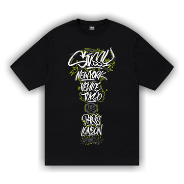 Buy Stussy x Born X Raised Handstyles Tee 'Black' - 3903853 BLAC