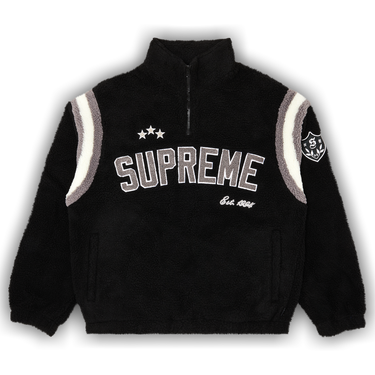Buy Supreme Arc Half Zip Fleece Pullover 'Black' - FW23J70