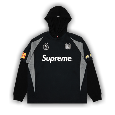 Buy Supreme Hooded Soccer Jersey 'Black' - FW23KN37 BLACK | GOAT