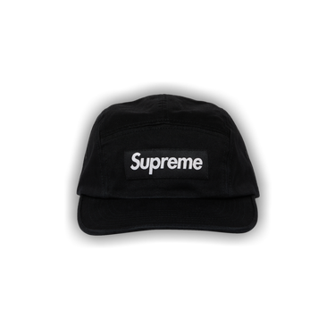 Buy Supreme Washed Chino Twill Camp Cap 'Black' - FW23H61 BLACK | GOAT