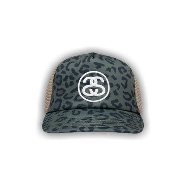 Stussy Ss-link Trucker Cap Leopard in Green for Men | Lyst