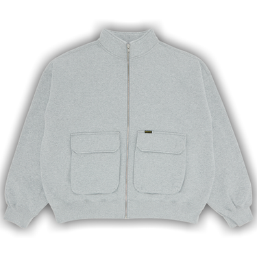 Buy Supreme Cargo Pocket Zip Up Sweatshirt 'Heather Grey