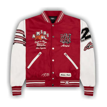 Buy Amiri Vintage Patch Varsity Bomber Jacket 'Red